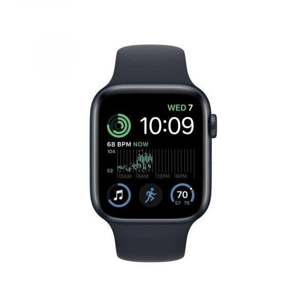 Apple Watch SE (2022) LTE (44mm) Okosóra - Éjfekete Alumíniumtok Fekete
Sportszíjjal