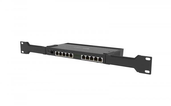 MIKROTIK RB4011iGS+RM 10x RJ-45, PoE, Gigabit Ethernet, IPSec, Fekete vezetékes
router