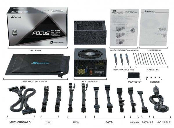 Seasonic 550W Focus PX 80+ Platinum tápegység