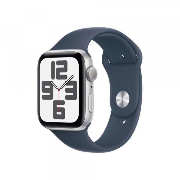 Apple Watch SE (2022) GPS (44mm) Okosóra - Ezüst Alumíniumtok Sötétkék
Sportszíjjal