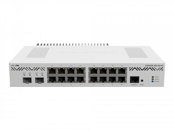 MikroTik CCR2004-16G-2S+PC 16 x 10/100/1000 Ethernet, 2 x SFP+ Fehér router