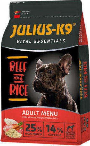 JULIUS K-9 HighPremium SMALL 12kg ADULT Vital Essentials BEEF&Rice