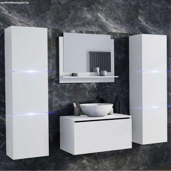 Venezia Like II. fürdőszobabútor szett + mosdókagyló + szifon (matt fehér)