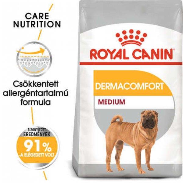 Royal Canin Medium Dermacomfort - Száraz táp bőrirritációra hajlamos,
közepes testű felnőtt kutyák részére 12 kg