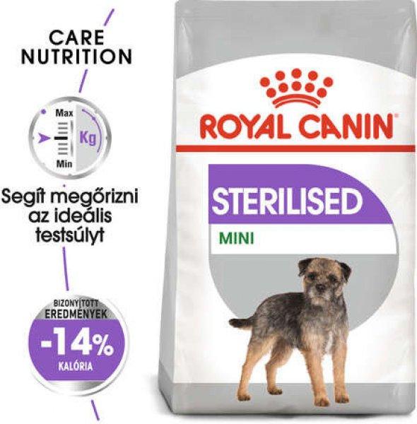 Royal Canin Mini Sterilised - Száraz táp ivartalanított, kistestű felnőtt
kutyák részére (2 x 8 kg) 16 kg