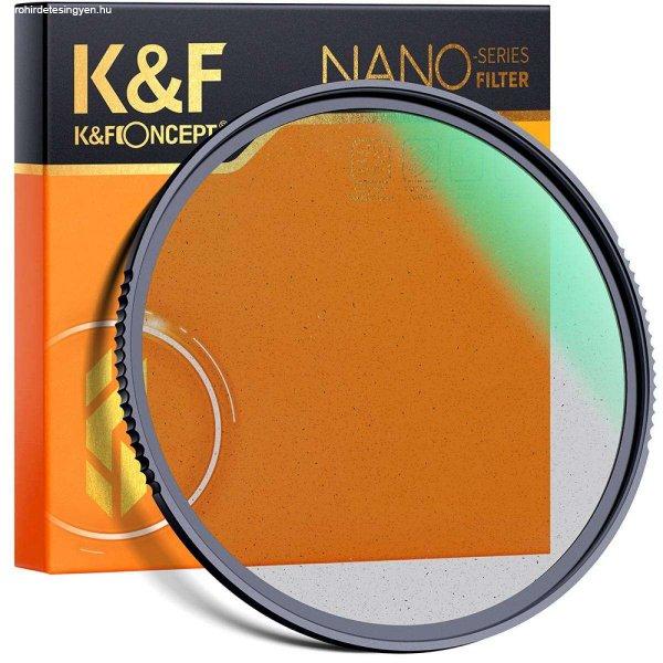 K&F Concept 77MM Nano-X Black Mist lágyító szűrő 1/2, Karcálló -