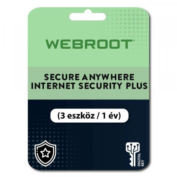 Webroot SecureAnywhere Internet Security Plus (3 eszköz / 1 év) (Elektronikus
licenc) 