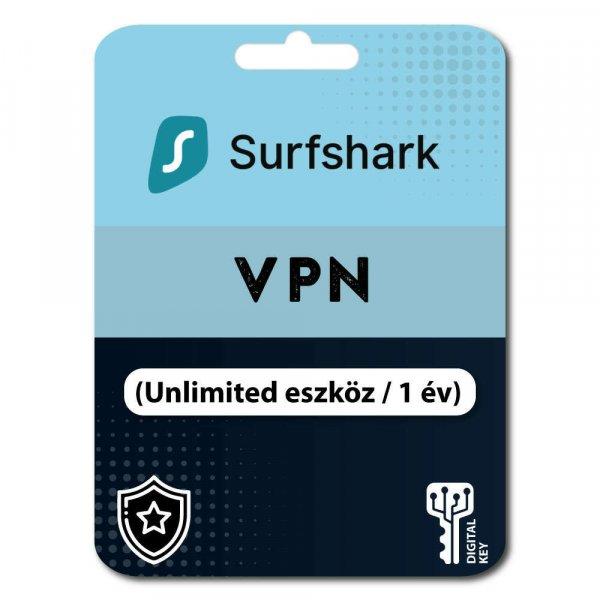 Sursfhark VPN (Unlimited eszköz / 1 év) (Elektronikus licenc) 
