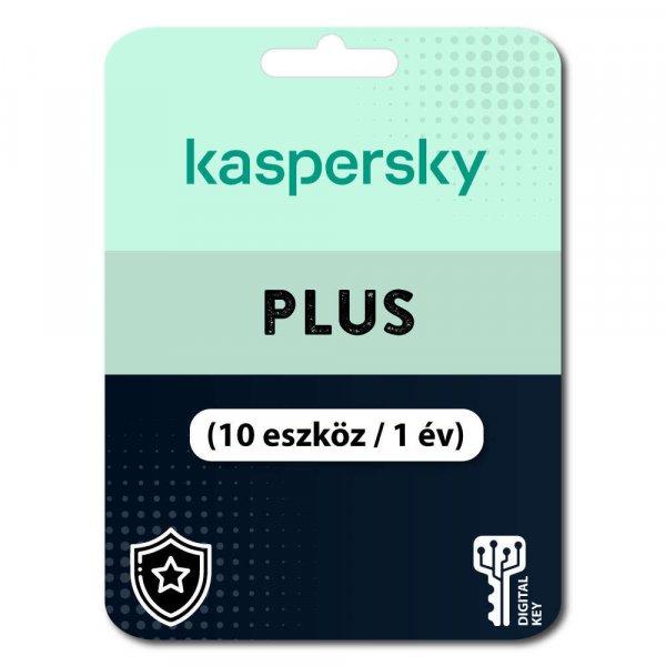 Kaspersky Plus (EU) (10 eszköz / 1 év) (Elektronikus licenc) 