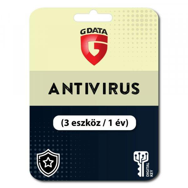 G Data Antivirus (EU) (3 eszköz / 1 év) (Elektronikus licenc) 