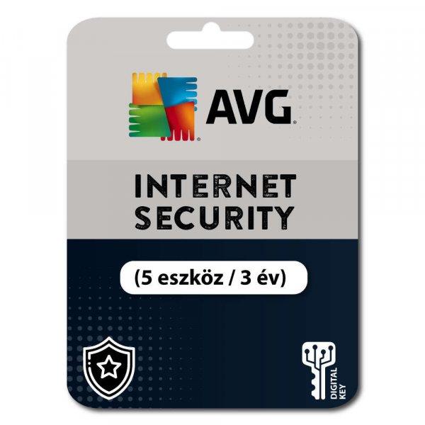 AVG Internet Security (5 eszköz / 3 év) (Elektronikus licenc) 