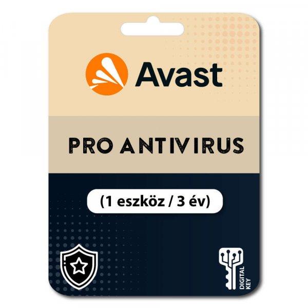 Avast Pro Antivirus (1 eszköz / 3 év) (Elektronikus licenc) 