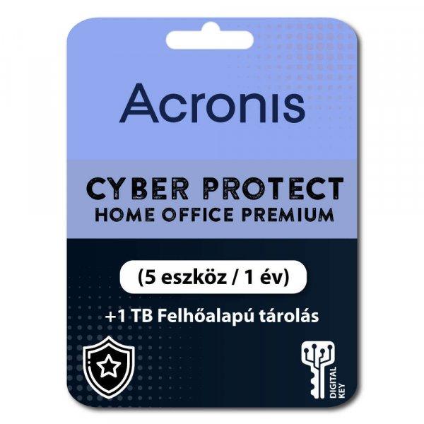 Acronis Cyber Protect Home Office Premium (5 eszköz / 1 év) + 1 TB
Felhőalapú tárolás (Elektronikus licenc) 