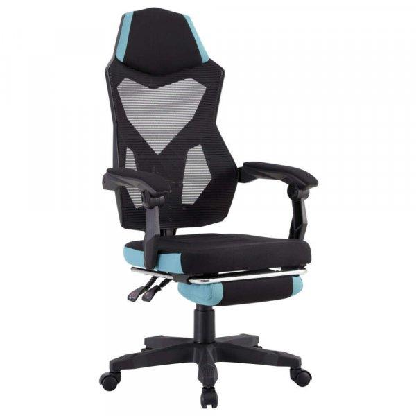 Irodai/gamer szék, fekete/neomint, JORIK NEW