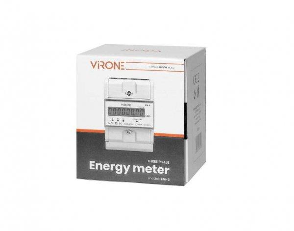 ANCO fogyasztásmérő Orno / Virone EM-3 háromfázisú fogyasztásmérő 80A
DIN TH-35mm MODULÁRIS fogyasztásmérő