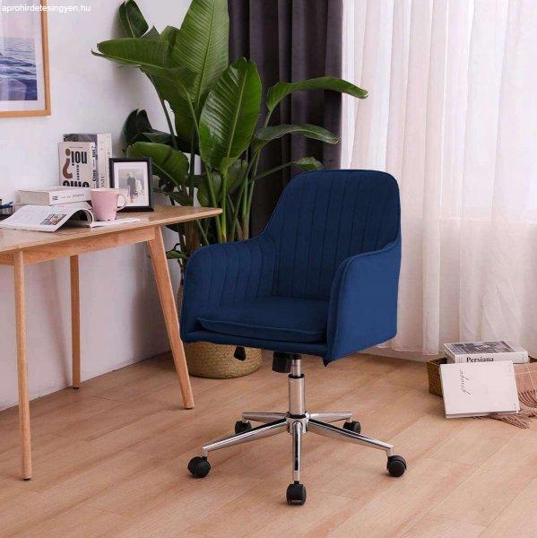 Sersimo Manila ergonomikus irodai szék, velúr, kék