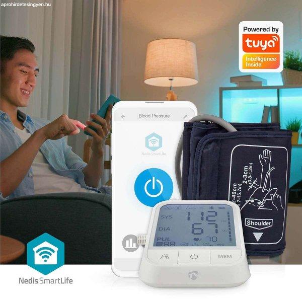 NEDIS BTHBP10WT Professzionális felkaros vérnyomásmérő, SmartLife okos
Vérnyomásmérő felkarra Bluetooth LCD Kijelző, orvosi vérnyomásmérő,
TUYA app-pal, Szabálytalan szívverés érzékelése aritmia érzékelés 
BTHBP10WT