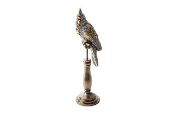 Kali papagáj figura Ezüst/arany 8x10x35 cm