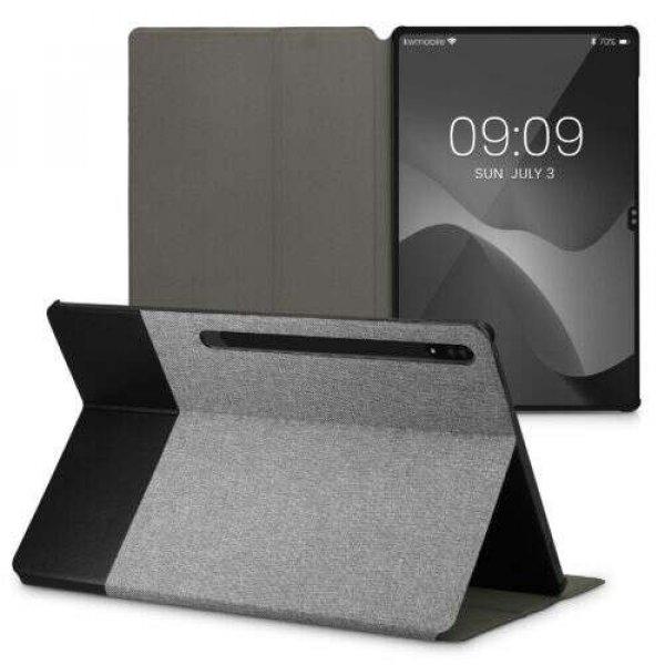 Tok Samsung Galaxy Tab S8 Ultra tablethez, Kwmobile, szürke/fekete, textil,
57139.22