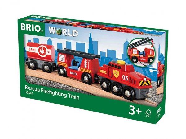BRIO World Sürgősségi tűzoltó vonat - Piros