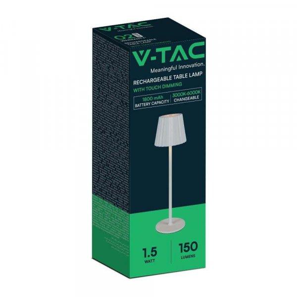 V-TAC 1.5W fehér, érintéssel vezérelhető akkumulátoros LED lámpa, CCT -
SKU 10326