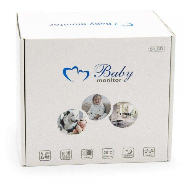Vezeték nélküli HD baby monitor, 1080p - 5 colos LCD kijelzővel