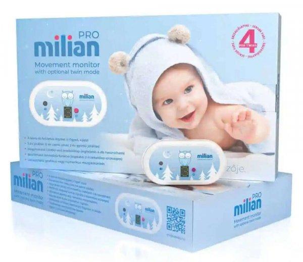 MILIAN PRO 4 légzésfigyelő 4 érzékelőlappal ikerbabáknak - ÚJ!