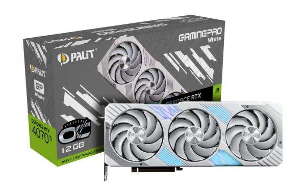 Palit GeForce RTX 4070 Ti 12GB DDR6X GamingPro Fehér OC NED407TV19K9-1043W