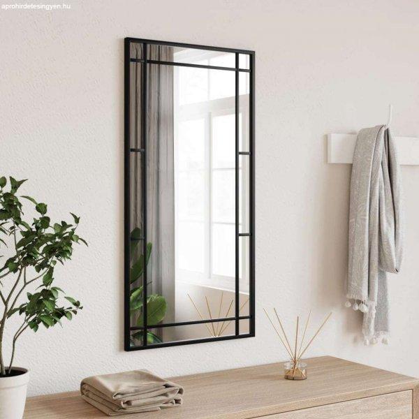 vidaXL fekete téglalap alakú vas fali tükör 40 x 80 cm