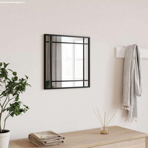vidaXL fekete négyzet alakú vas fali tükör 40 x 40 cm