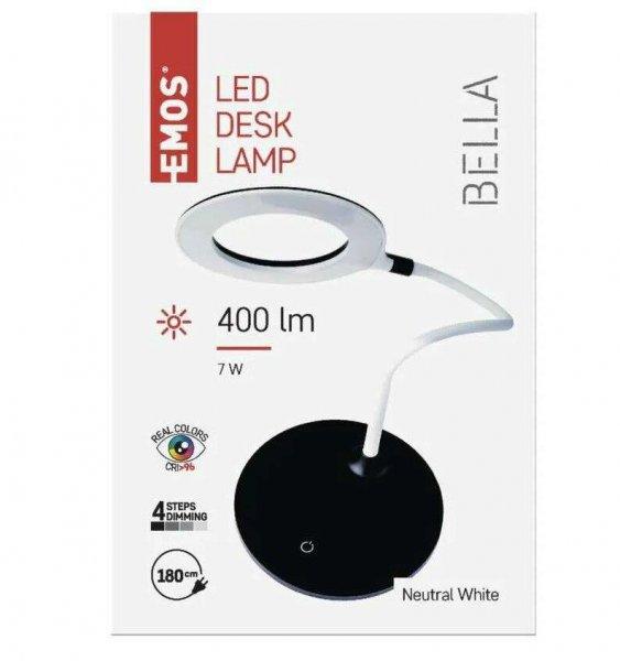 EMOS BELLA LED asztali lámpa Z7598 DIMMER FUNKCIÓ 7W 400lm 95%cri
szemkímélő üzemmód