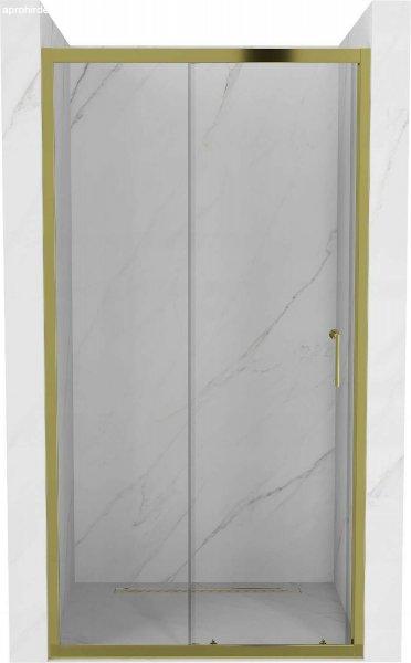 Mexen Apia  Zuhany ajtó csúszó   100 cm,  átlátszó ,  arany  -
845-100-000-50-00 Csúszó zuhany ajtó