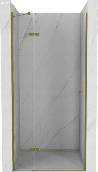 Mexen Roma   Zuhany ajtó nyíló 70 cm,  átlátszó ,  arany  -
854-070-000-50-00 Nyiló zuhany ajtó