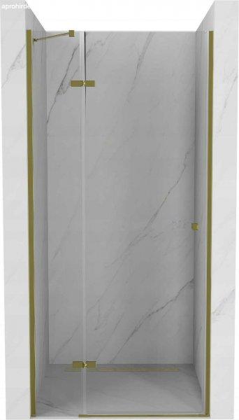 Mexen Roma   Zuhany ajtó nyíló 80 cm,  átlátszó ,  arany  -
854-080-000-50-00 Nyiló zuhany ajtó