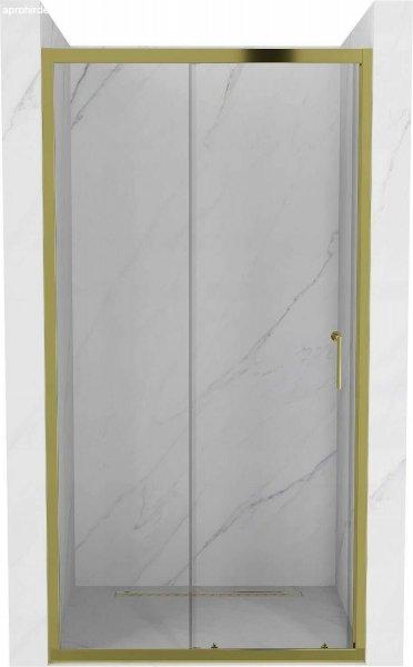 Mexen Apia  Zuhany ajtó csúszó   140 cm,  átlátszó ,  arany  -
845-140-000-50-00 Csúszó zuhany ajtó