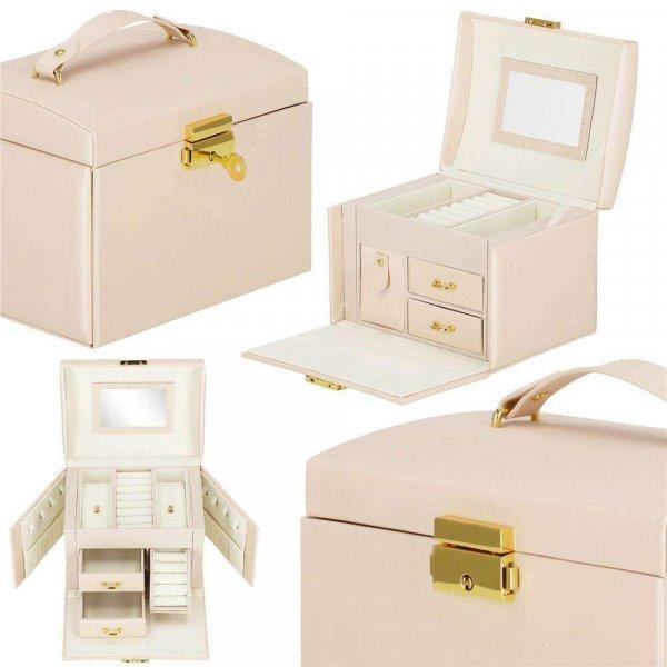 Ékszertároló és rendszerező doboz, MDF, öko-bőr, 17,5 x 12 x 13,5 cm.,
világos rózsaszín