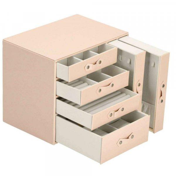 Ékszertároló és rendszerező doboz, öko-bőr + velúr, 26 x 22 x 18 cm,
rózsaszín