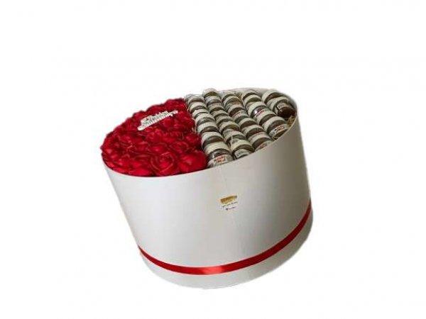  Exclusive ajándék Box: örökrózsa + mini Nutella 34 cm