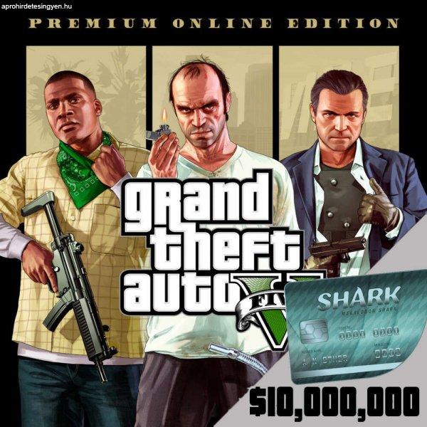 Grand Theft Auto V: Premium Online Edition & Megalodon Shark Card Bundle (EU)
(Digitális kulcs - Xbox One)