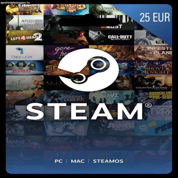 Steam Gift Card 25 EUR (Digitális kulcs - PC)