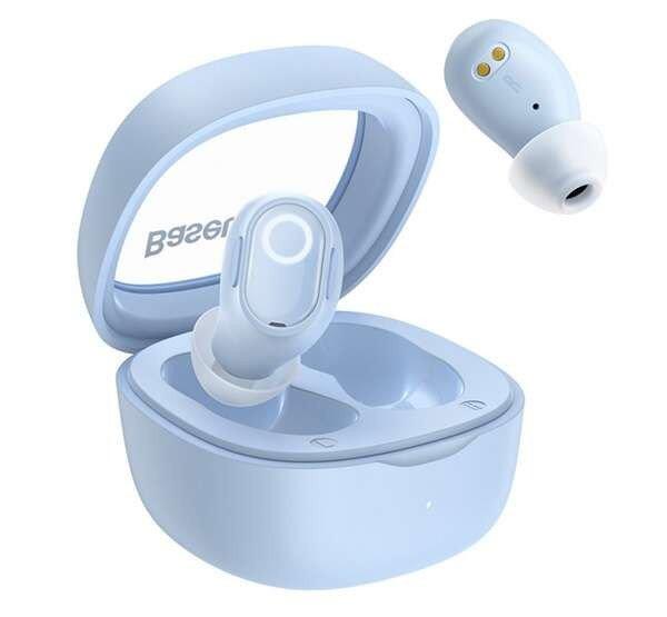 BASEUS BOWIE WM02 bluetooth fülhallgató SZTEREO (v5.3, TWS, extra mini +
töltőtok) VILÁGOSKÉK