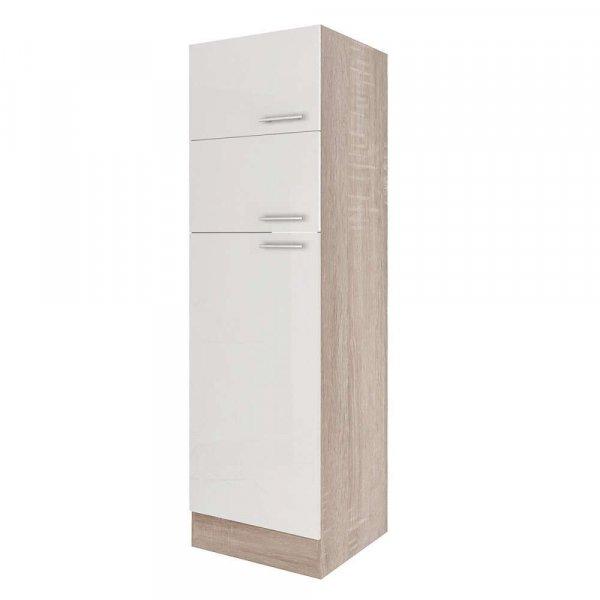Yorki 60-as felülfagyasztós hűtős kamra szekrény sonoma tölgy korpusz
selyemfényű fehér fronttal