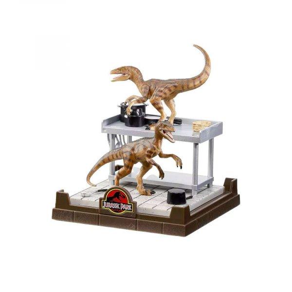 Jurassic Park IdeallStore® kollekciós figura, Velociraptors Lab, 18 cm,
üvegtartóval együtt