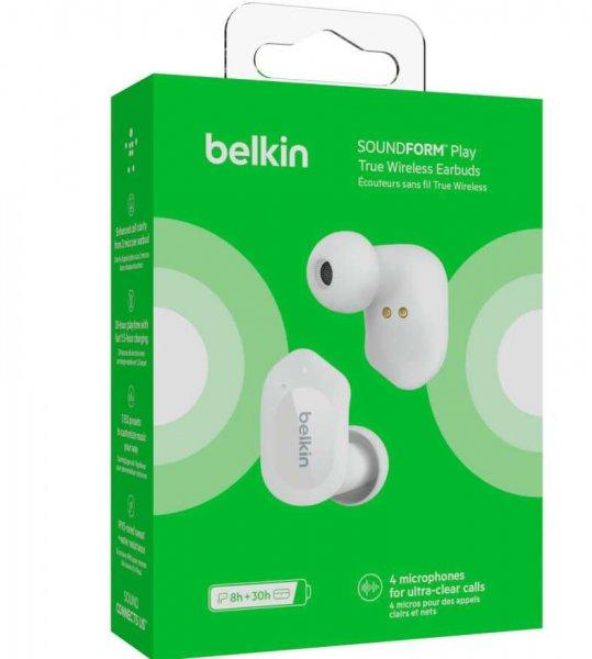 Belkin SoundForm Play True Wireless Headset - Fehér