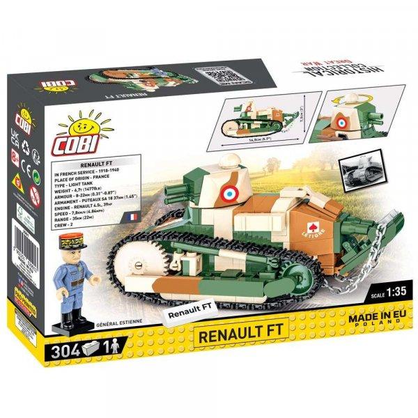 Cobi Renault FT építőkészlet, Tankgyűjtemény, 2991, 304 részes