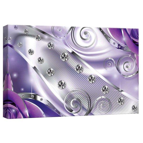 Vászonkép lila Virágos gyémánt 3D S