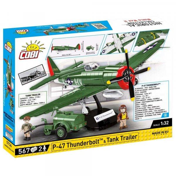 Cobi P-47 Thunderbolt és tank utánfutó építő szett, Repülőgép
kollekció, 5736, 567 részes
