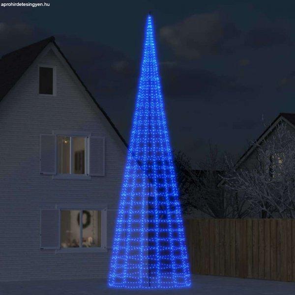 vidaXL kék karácsonyfa lámpa zászlórúdon 3000 LED-del 800 cm