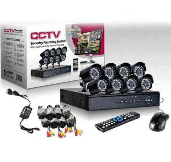 SPRINTER cctv 8 kamerás online komplett megfigyelő kamerarendszer, megfigyelő
szett 8db színes kamera, 24 infra LED, kül- és beltéri HDMI,online 