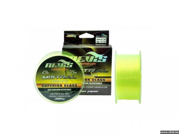 Nevis Mistral Fluo Green Monofil Ponyozó Zsinór 300M 0.20Mm